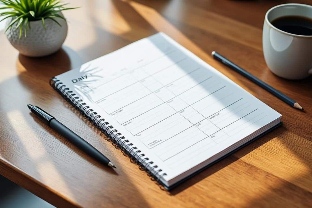 Planning journalier imprimer gratuit avec creneaux par min
